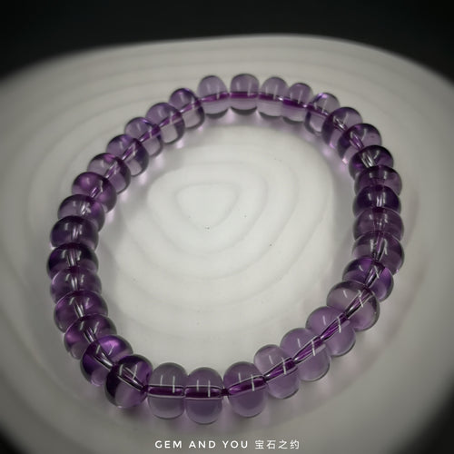 Amethyst bracelet AAA abacus  9mm