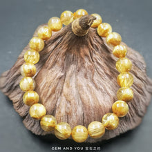 Load image into Gallery viewer, Gold Rutilated Quartz gold rutile bracelet AAA 8mm 钛晶手链 （金发晶）