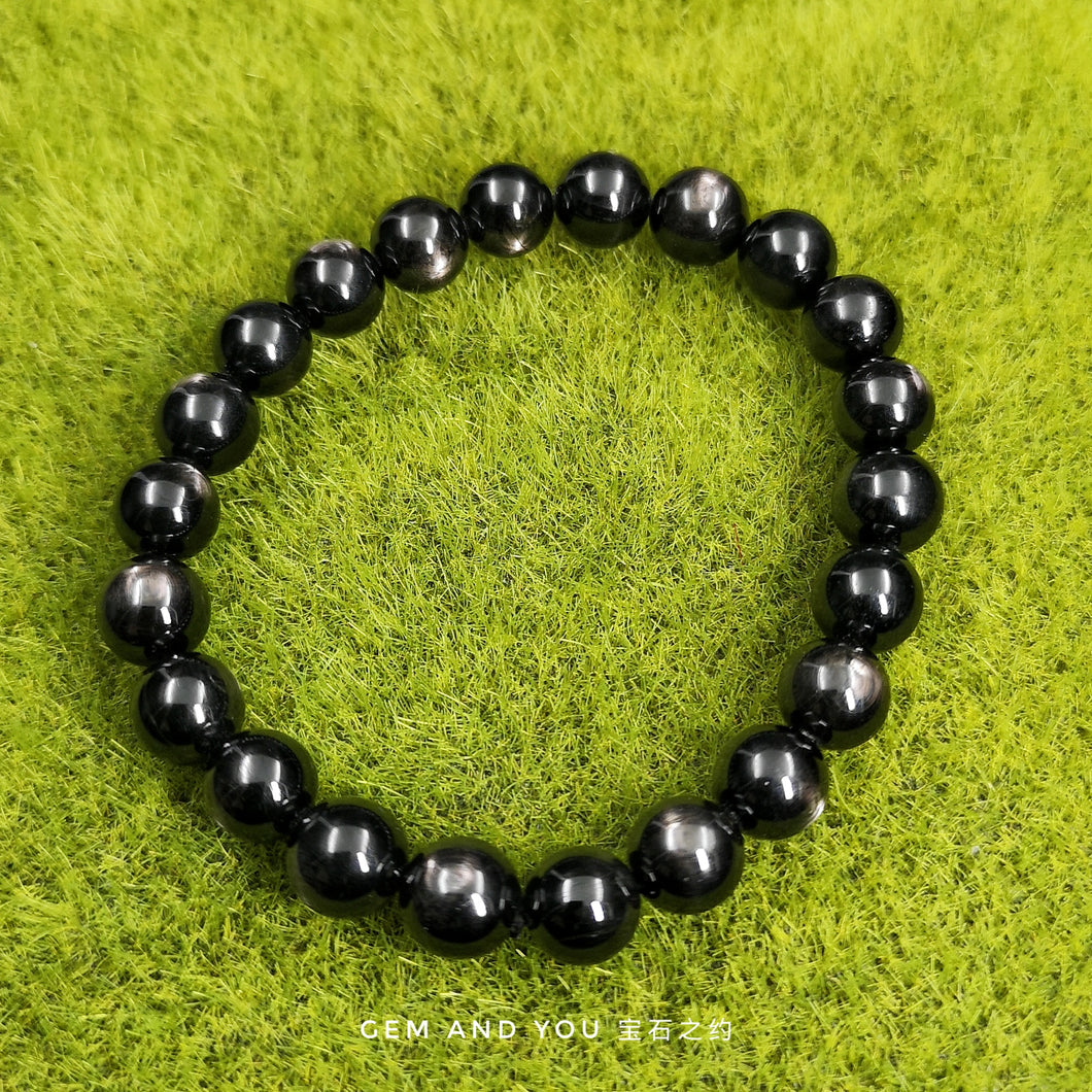 Hypersthene Bracelet 8.5mm 金运石手链