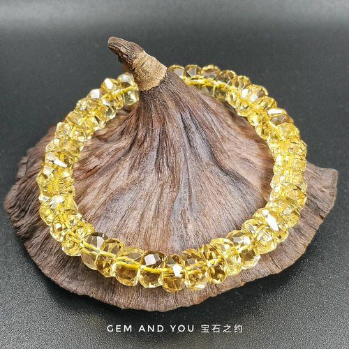 Citrine Faceted Bracelet 10mm AAA