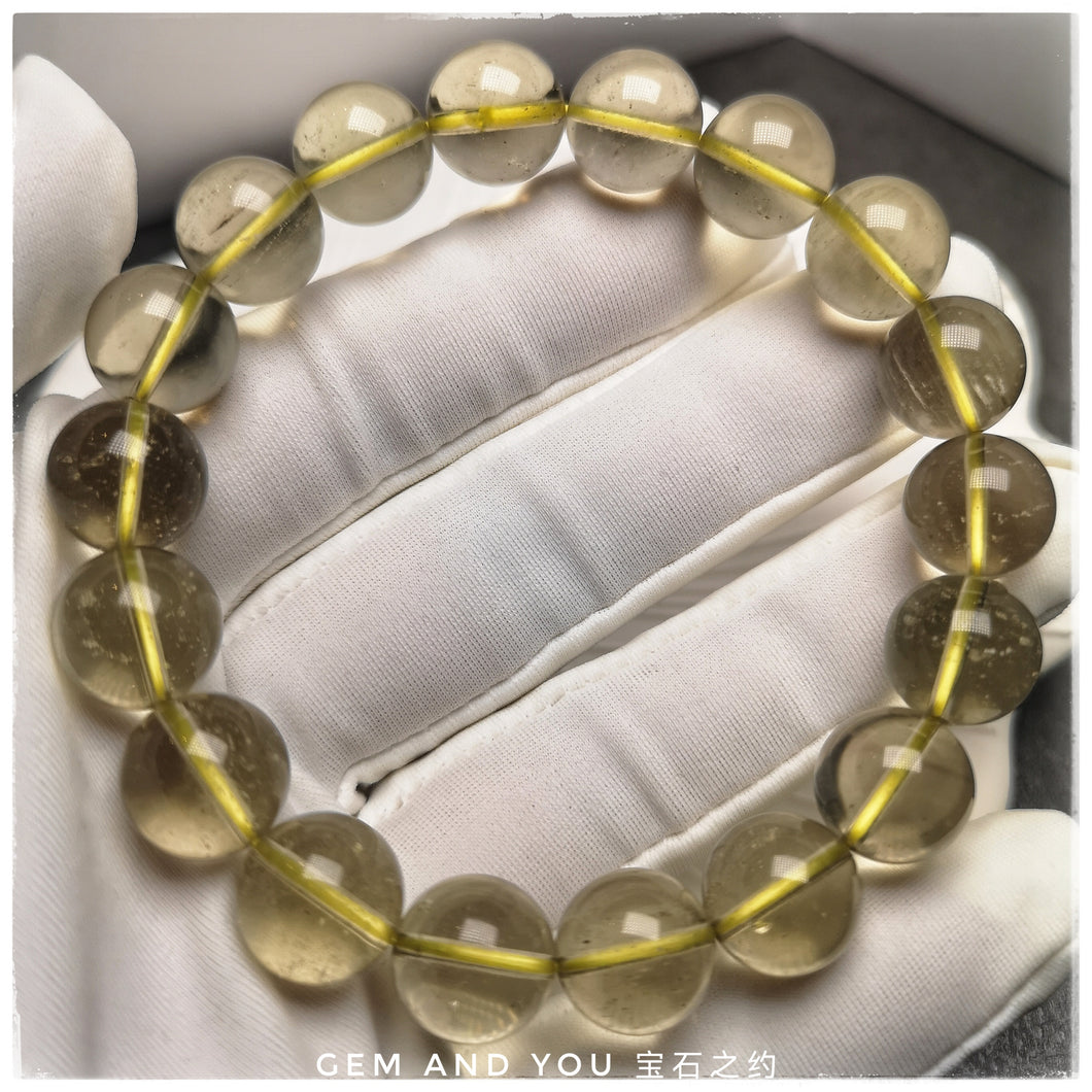 Libyan Gold Tektite Bracelet 12mm 利比亚黄金陨石手链12mm