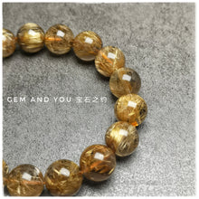 Load image into Gallery viewer, Gold Rutilated Quartz gold rutile bracelet AAA 13mm钛晶手链（金发晶手链）