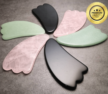 Load image into Gallery viewer, Black Obsidian Gua Sha, Green Adventurine Gua Sha, Rose Quartz  Gua sha, Massage Tool (Gua Sha) 97mm*51mm*6mm