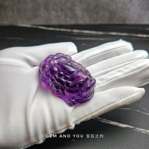 Amethyst Carving Pi Xiu (Pi Yao) 51mm*36mm*27mm