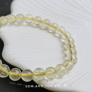 Libyan Gold Tektite Bracelet 7mm 利比亚黄陨石7mm