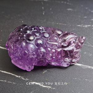 Amethyst Carving Pi Xiu (Pi Yao) 75mm*50mm*30mm