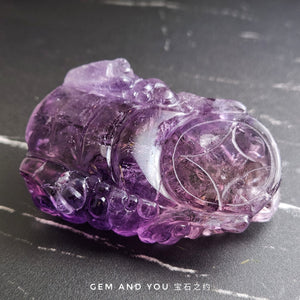 Amethyst Carving Pi Xiu (Pi Yao) 75mm*50mm*30mm