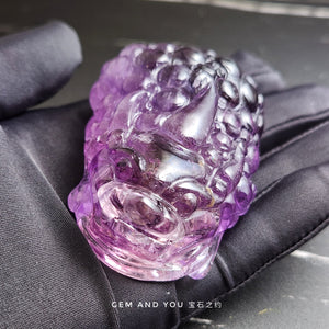 Amethyst Carving Pi Xiu (Pi Yao) 75mm*50mm*30mm