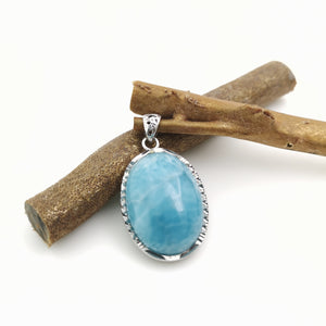 拉里玛/海纹石 吊坠 2cm*2.8cm