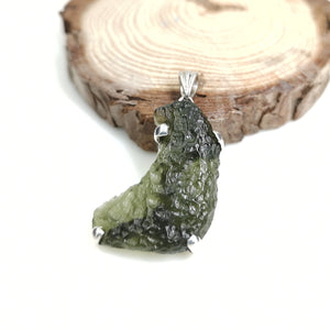 天然 捷克陨石 Moldavite 吊坠 