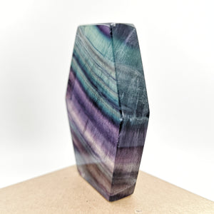 多彩萤石片（已抛光} Fluorite
