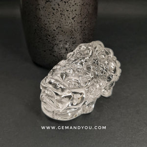 白水晶优质雕刻-貔貅62mm*40mm*33mm