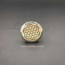 将图片加载到图库查看器中，不锈钢汽车吊坠30毫米-生命之花