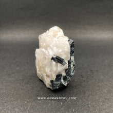 将图片加载到图库查看器中，蓝色电气石与石英石 | 原始标本 | 58mm*43mm*30mm