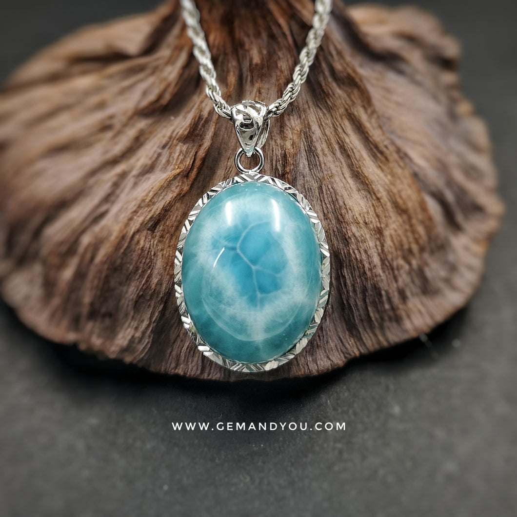 Larimar/海纹石/拉利玛/吊坠26mm*21mm*10mm