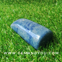 将图片加载到图库查看器中，蓝色石英石抛光80mm*41mm*30mm