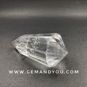 白水晶(12面切割) 水晶雕刻 86mm*37mm 