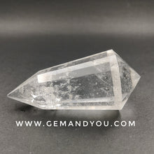 将图片加载到图库查看器中，透明石英石雕（12面）水晶雕刻86mm*37mm点