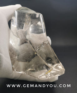 白水晶抛光 125mm*69mm*50mm-600克 高透明度 天然
