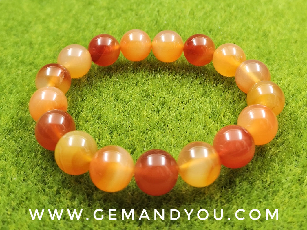 红玉髓 Carnelian 手链 10 mm