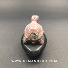 Load image into Gallery viewer, Rhodonite Turtle Carving 55mm*35mm*35mm