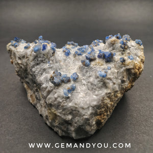 Blue Spinel Crystal On Matrix 107mm*90mm*51mm  459gram