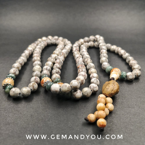 Powerful Energy Sam Roi Yod 8mm108-beads Necklace 龙宫舍利