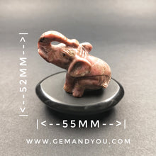 Load image into Gallery viewer, Rhodonite Elephant Carving 55mm*52mm*35mm