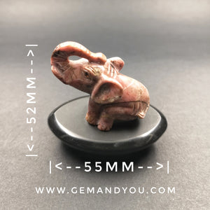 Rhodonite Elephant Carving 55mm*52mm*35mm