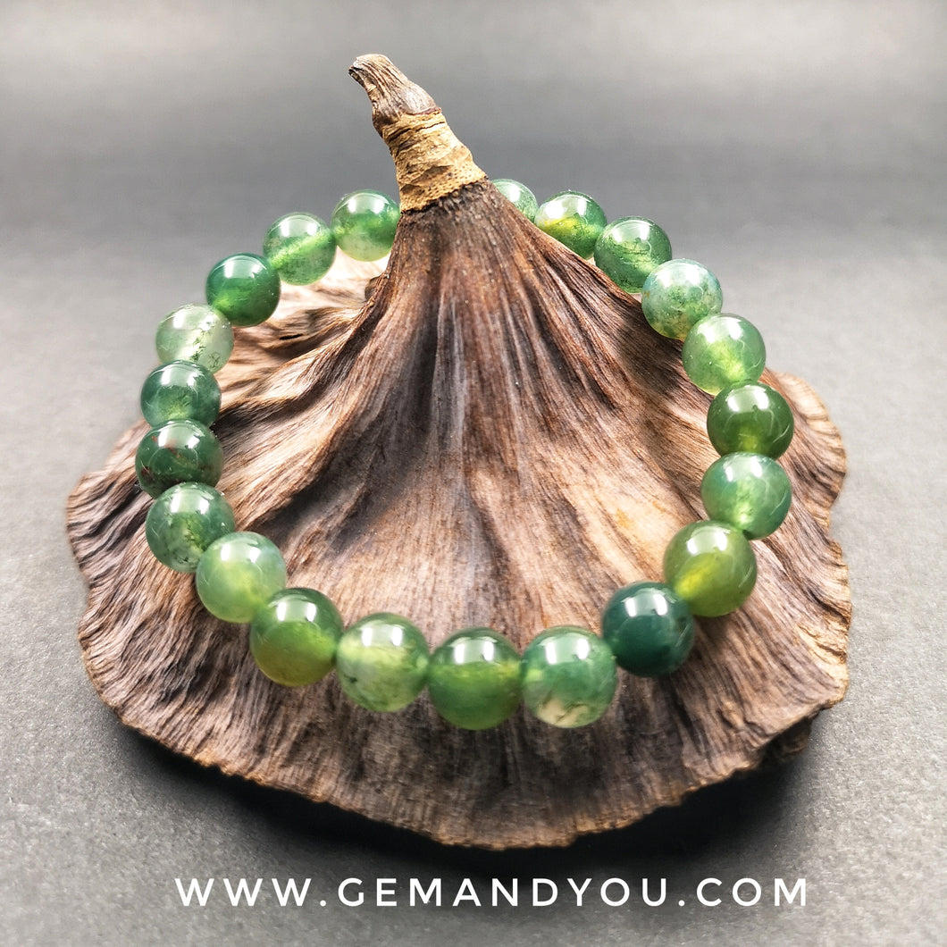 Moss Agate Bracelet 8mm