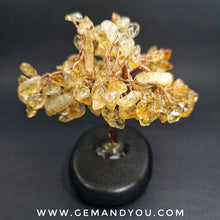 Load image into Gallery viewer, Citrine Tree (Lava Stone Base) H: 98mm W: 74mm D: 50mm