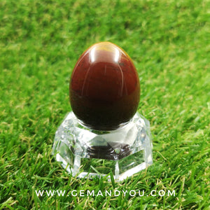Blood Stone Carved Egg 45mm*35mm