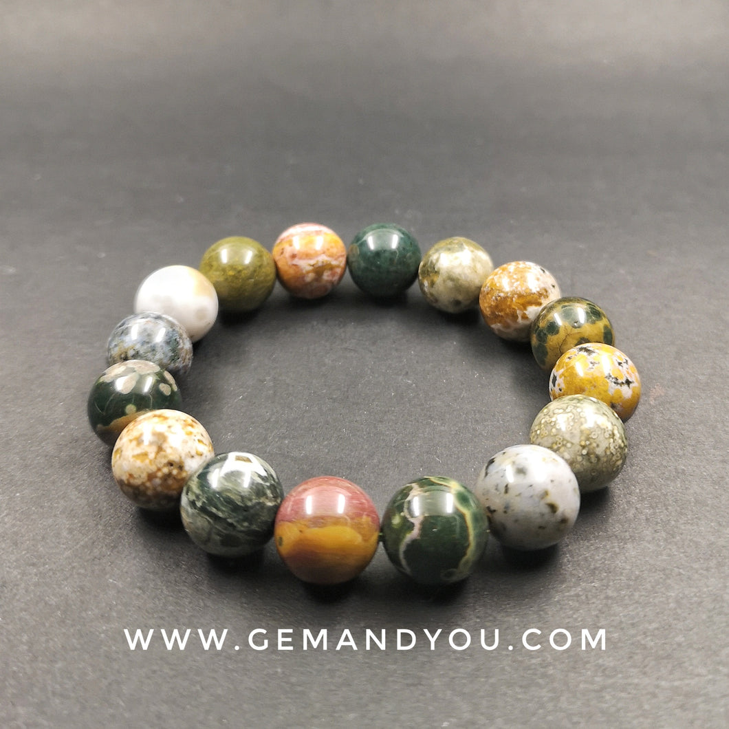 Ocean Jasper Bracelet 13mm