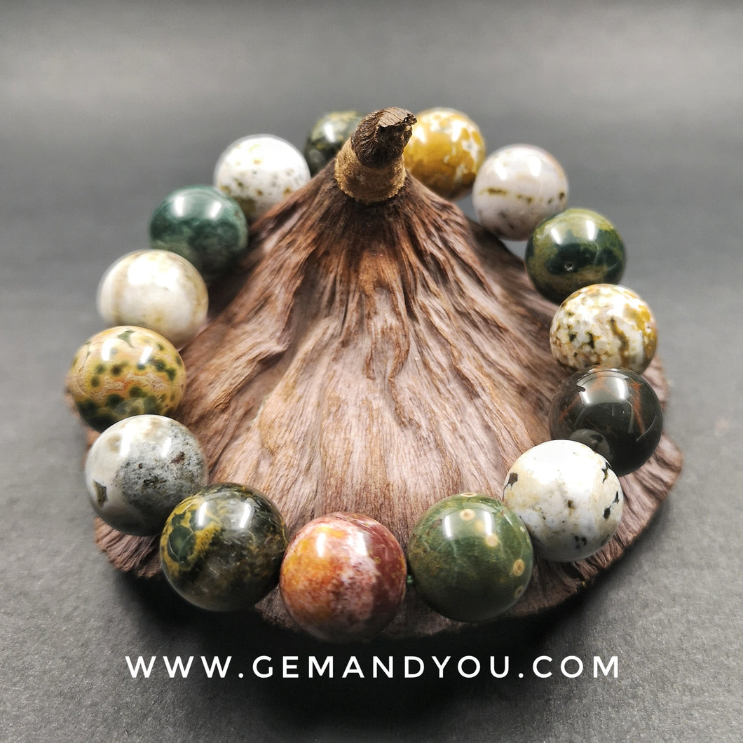 Ocean Jasper Bracelet 14mm