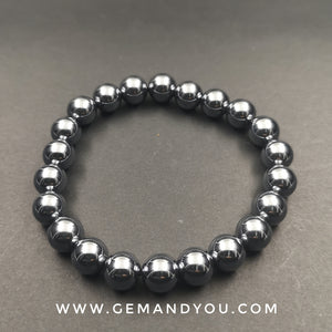 Terahertz Stone Bracelet 8mm Round