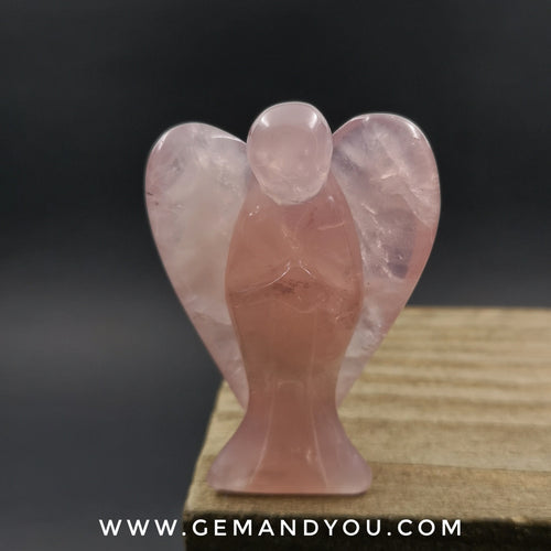 Rose Quartz Carving Angel H:50mm=2inch