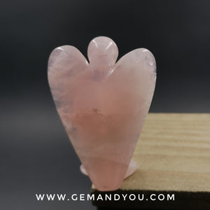 Rose Quartz Carving Angel H:50mm=2inch