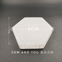 Load image into Gallery viewer, Selenite hexagon charging plate 9cm*7.7cm*1.5cm
