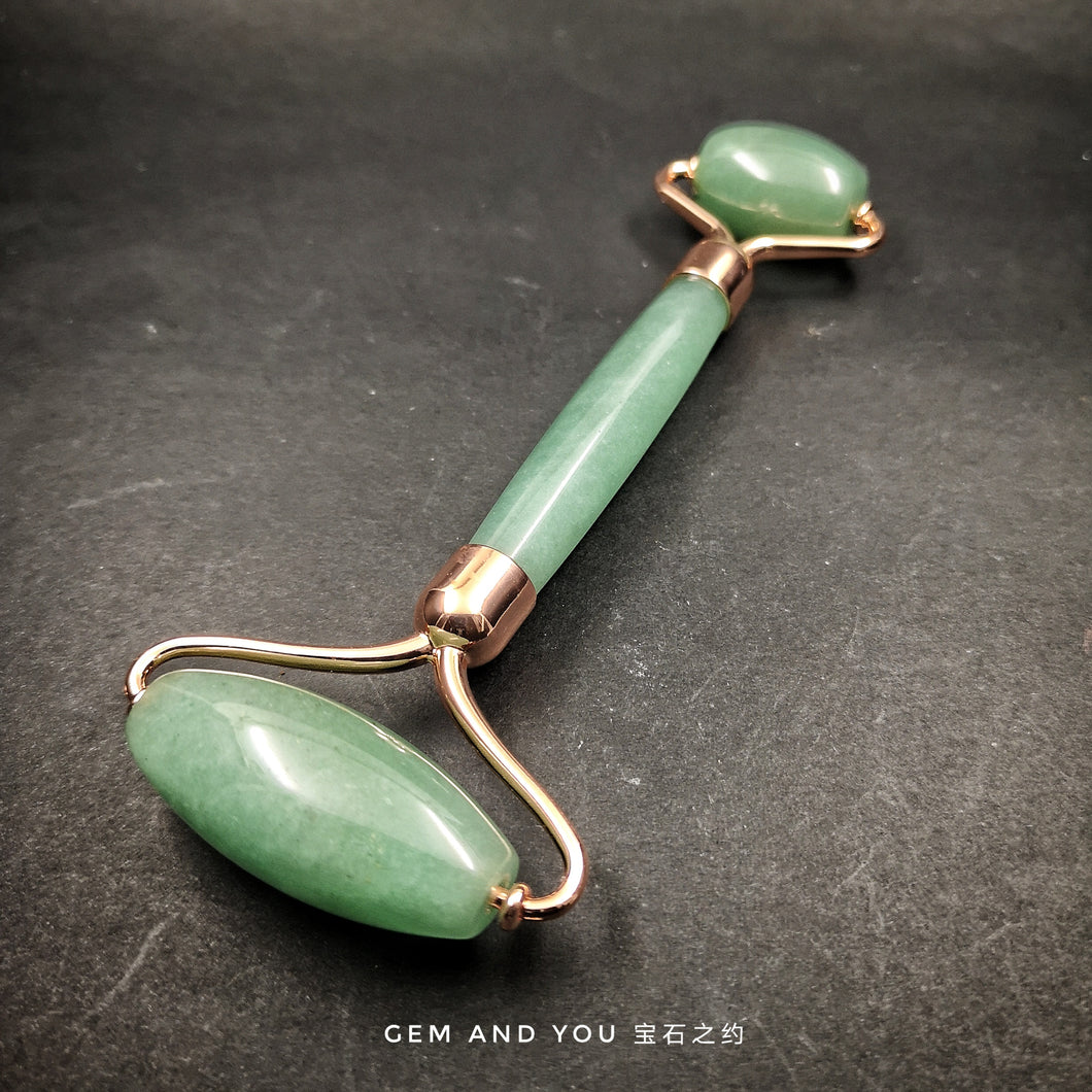 Green adventurine massage wand/massage roller