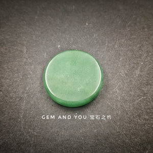 Green Aventurine Good Luck Palm Stone | Flower of Life-Diameter: 35mm Thickness:7mm