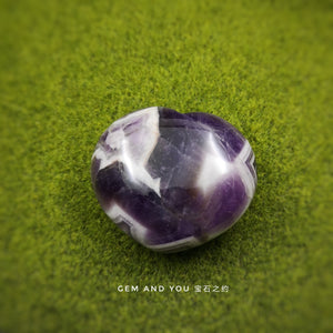 Chevron Amethyst Heart 45mm*40mm*24mm