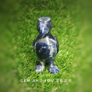 Sodalite Lucky Bird Carving 75mm*35mm*30mm