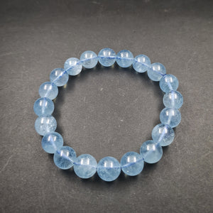 海蓝宝（Aquamarine) 水晶手链 10 mm |宝石之约