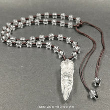 Load image into Gallery viewer, Clear quartz phurpa necklace（adjustable)