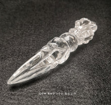 Load image into Gallery viewer, Clear Quartz Phurpa Carving 110mm 普巴杵