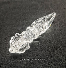 Load image into Gallery viewer, Clear Quartz Phurpa Carving 110mm 普巴杵