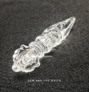 Clear Quartz Phurpa Carving 110mm 普巴杵