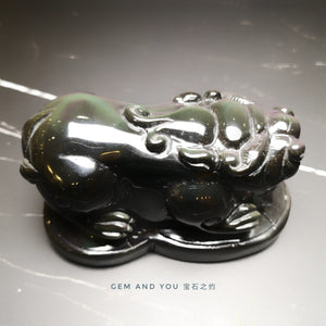 Rainbow Obsidian Carving Pi Xiu (Pi Yao) 105mm*62mm*52mm 彩虹黑曜石貔貅