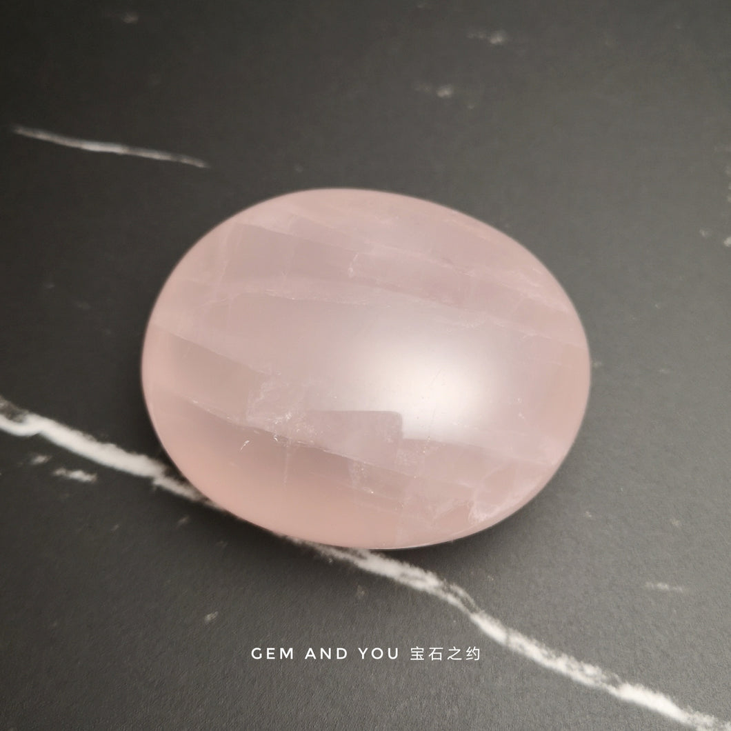 Rose Quartz Polished Palm Stone 60mm*50mm*25mm