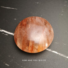 Load image into Gallery viewer, Red Hematoid Polished Palm Stone 60mm*58mm*25mm 红胶花水晶